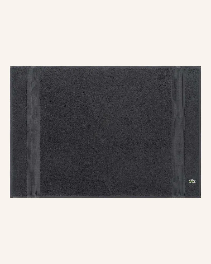Lacoste Badematte Llecroco schwarz Dunkelgrau