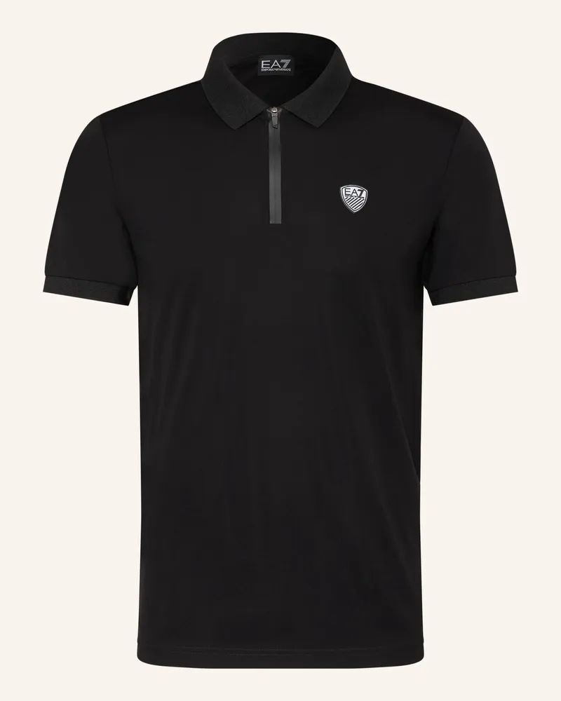 EA7 Jersey-Poloshirt Train schwarz Schwarz