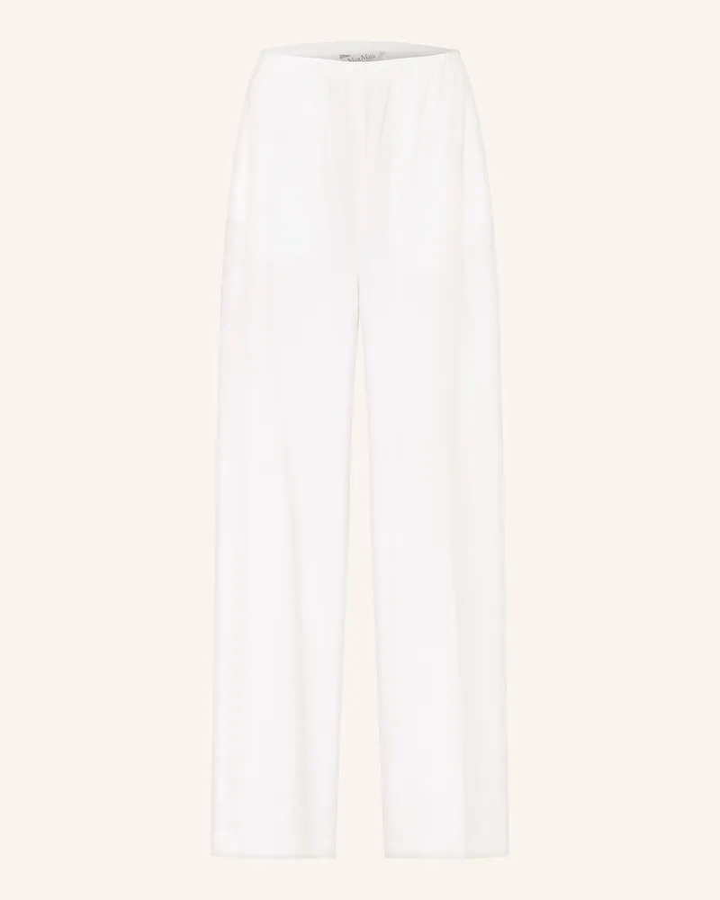 Max Mara Marlenehose Destino Mit Leinen weiss Weiss