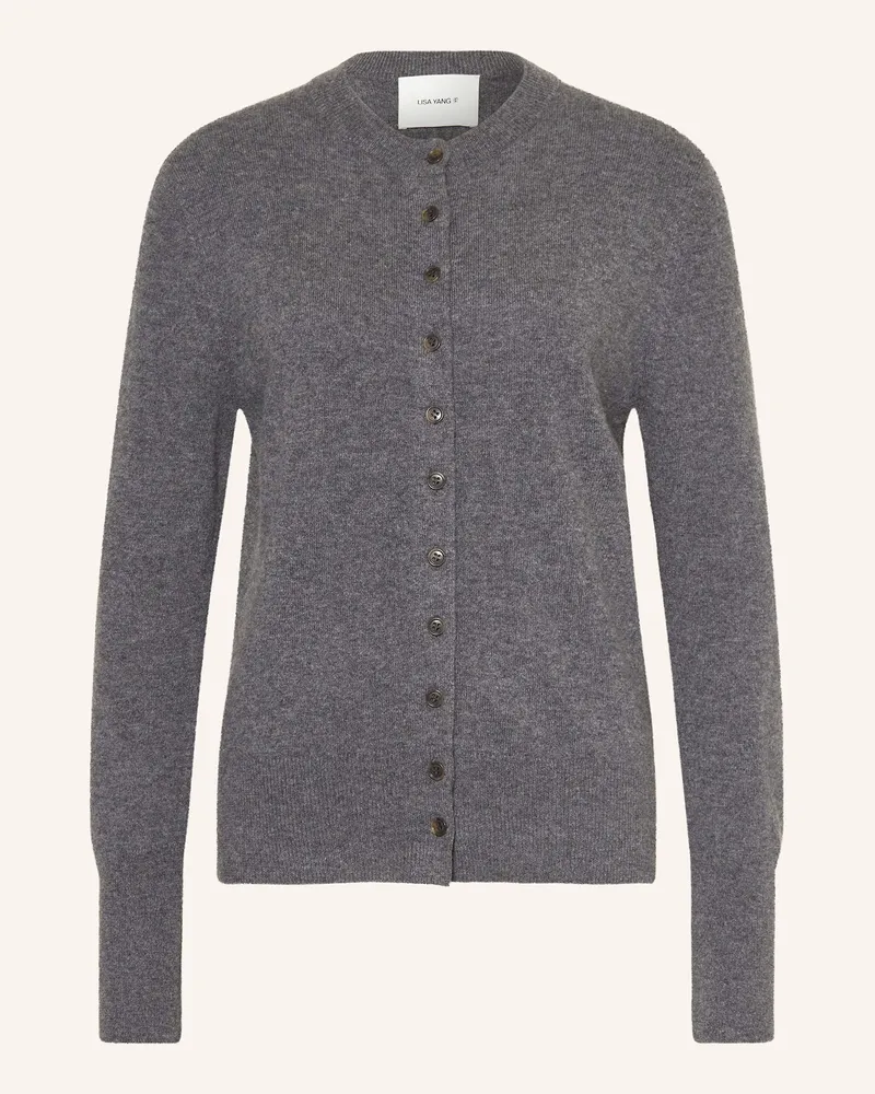 Lisa Yang Cashmere-Strickjacke NELLIA Dunkelgrau