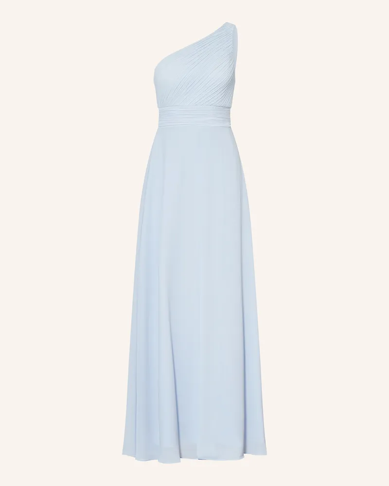 Apart One-Shoulder-Kleid mit Plissees Hellblau