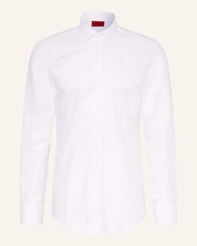 HUGO BOSS Hemd Kenno Slim Fit weiss Weiss