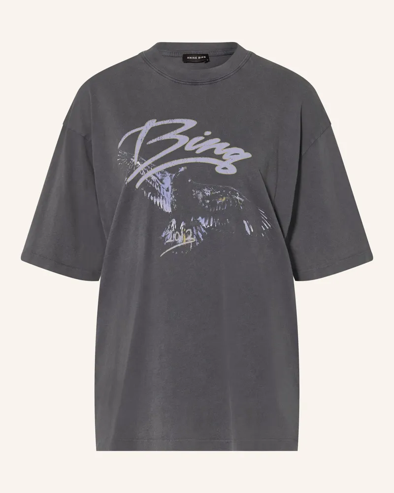 Anine Bing T-Shirt KENT TEE EAGLE Grau