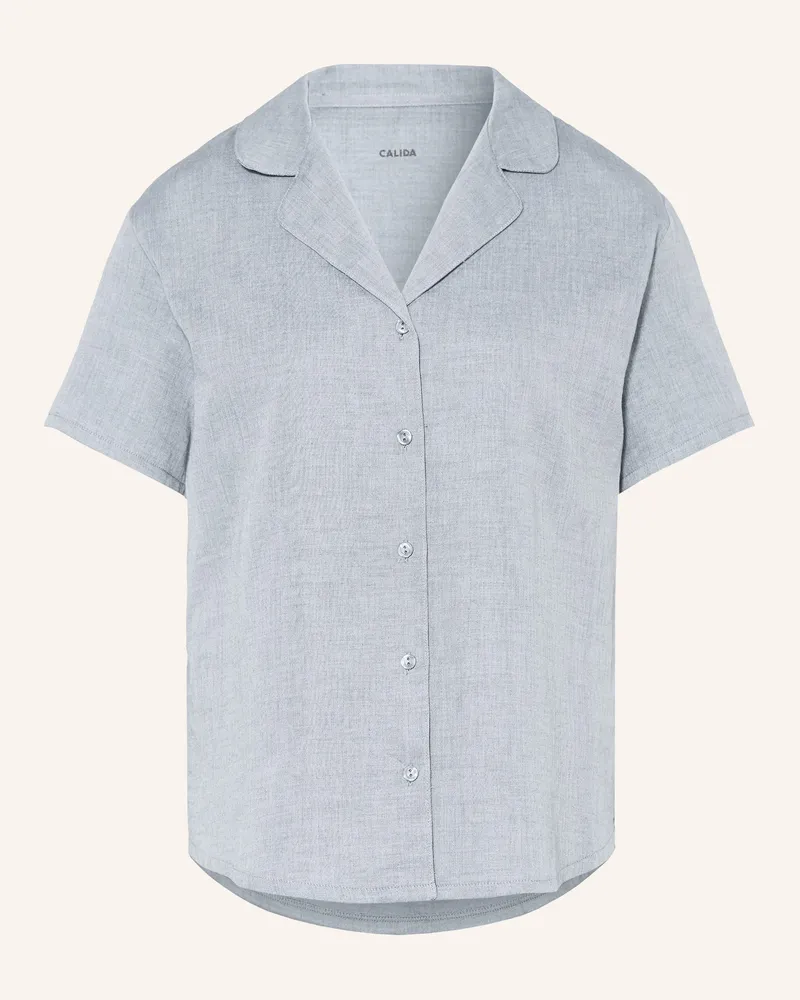 Calida Schlafshirt Favourites Tiles blau Blaugrau