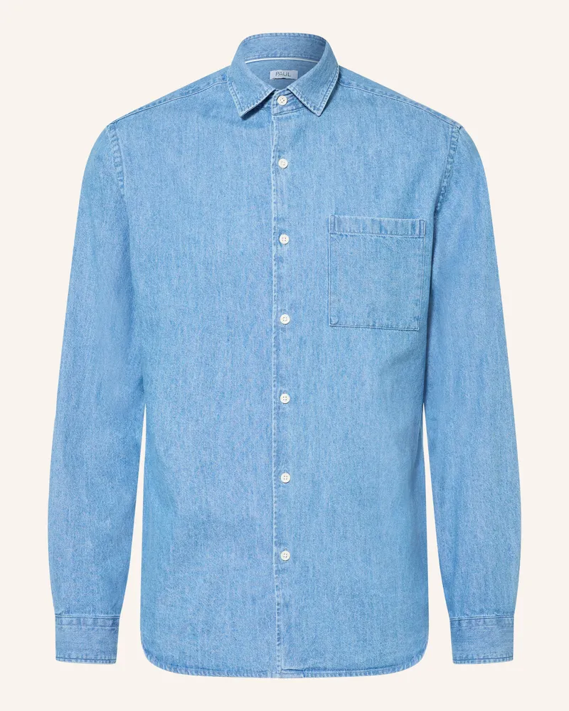 paul Jeanshemd Comfort Fit blau Hellblau