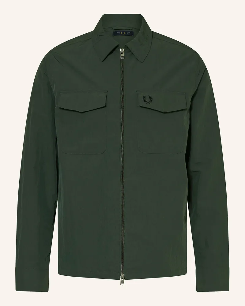 Fred Perry Overjacket Dunkelgrün