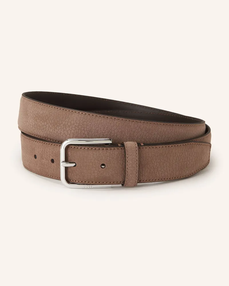 HUGO BOSS Ledergürtel Madison braun Braun