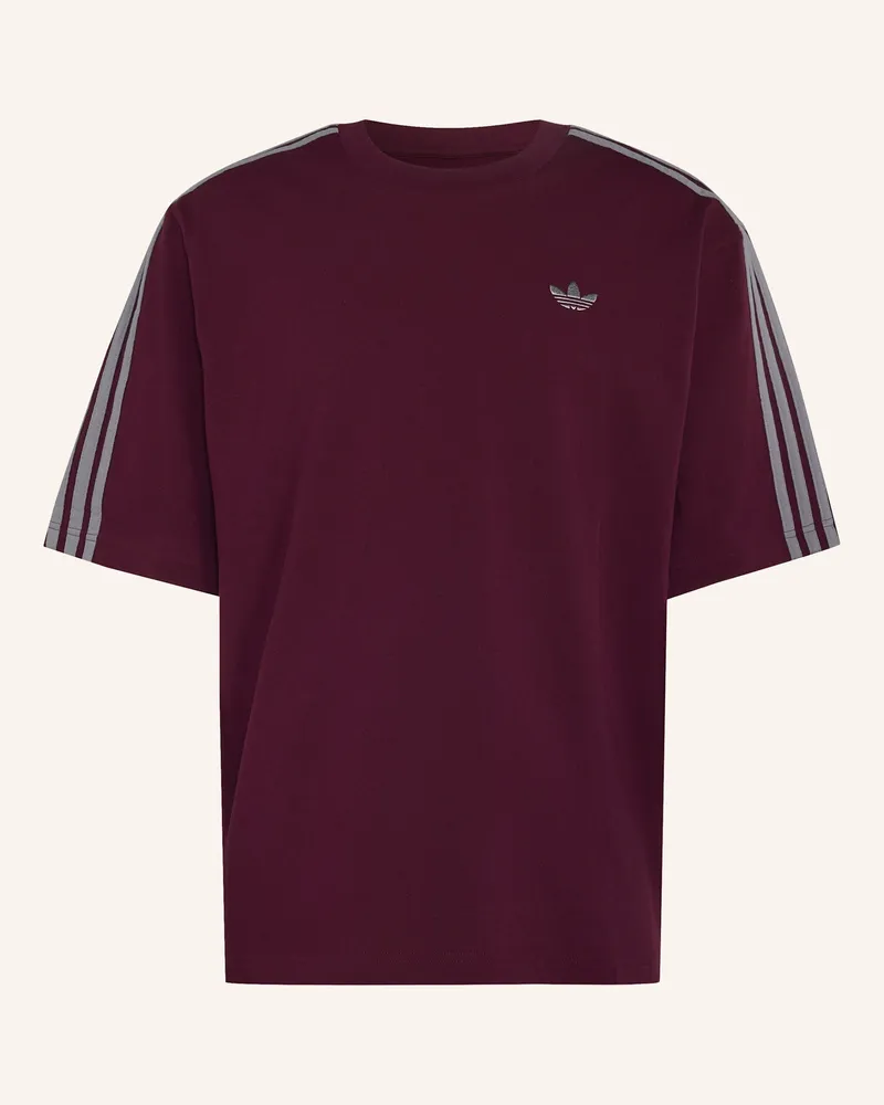 adidas Oversized-Shirt 3-Streifen rot Rot