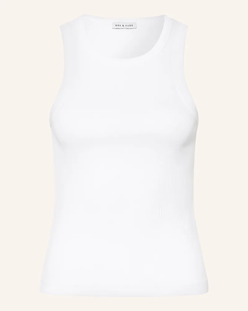 Mrs & HUGS Top weiss Weiss