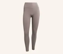 Optime Workout 3-Streifen 7/8 Leggings braun