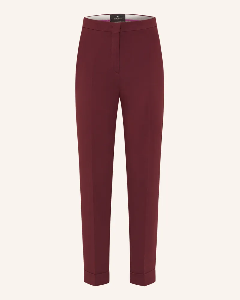 Etro 7/8-Hose Dunkelrot