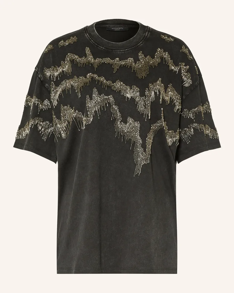 AllSaints T-Shirt Maia Etta Mit Schmucksteinen schwarz Schwarz