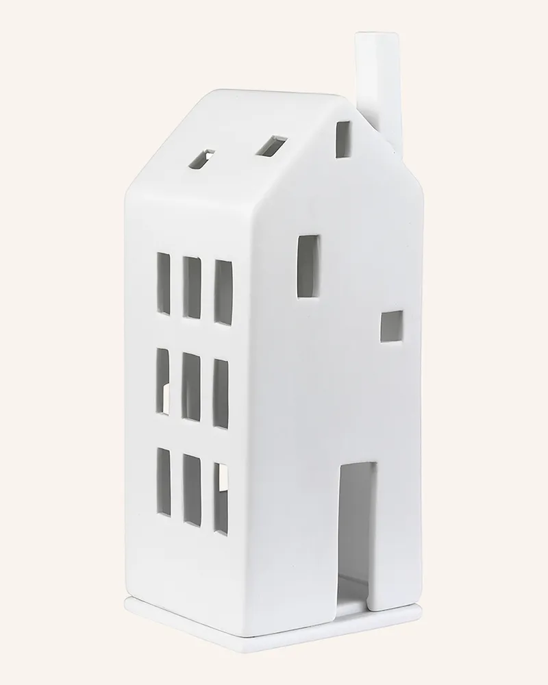 räder Dekofigur Lichthaus Grosse Tür  Mit Teelichthalter weiss Weiss
