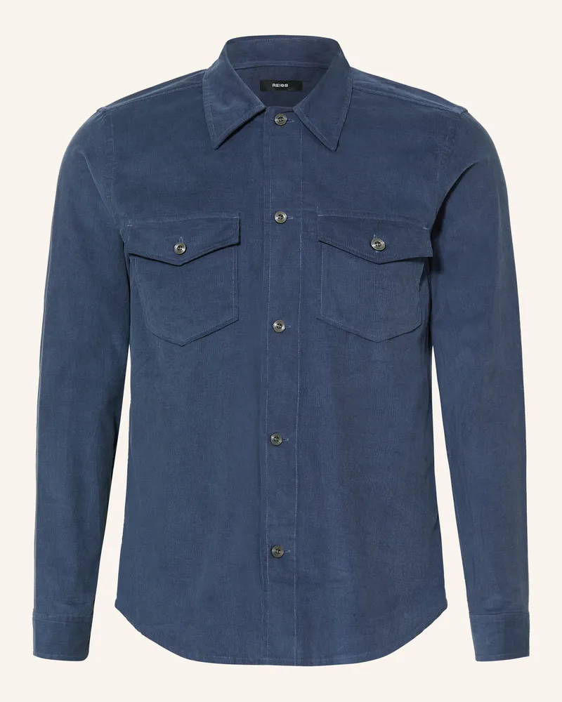 Reiss Cord-Overshirt KAI Blau