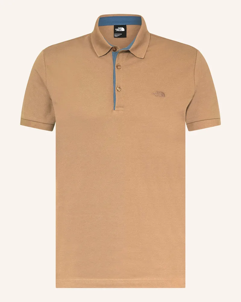The North Face Piqué-Poloshirt PREMIUM Slim Fitt Hellbraun