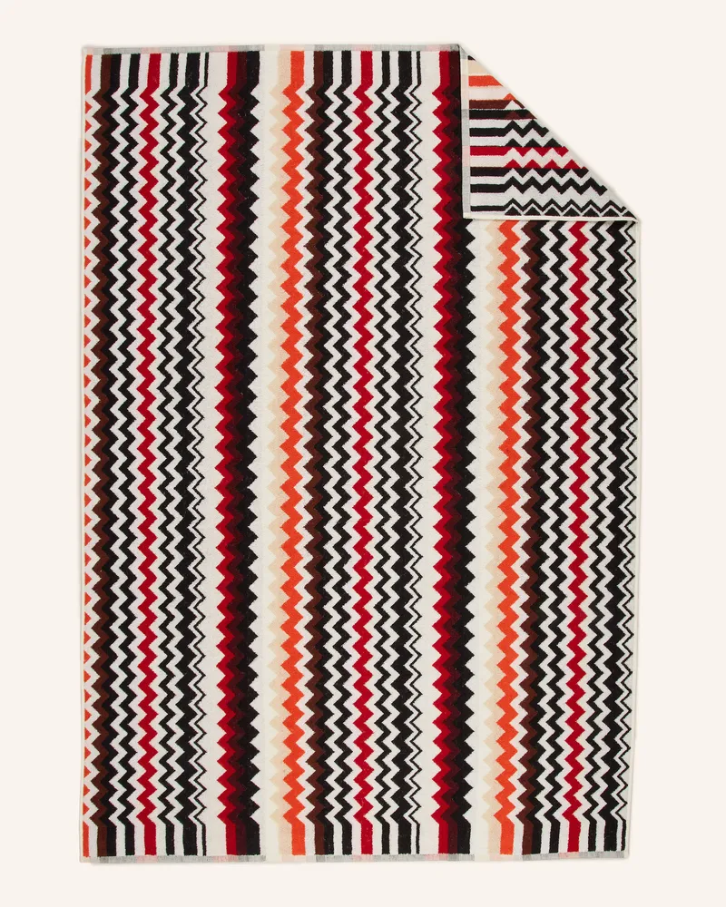Missoni Home Badetuch Best rot Weiss