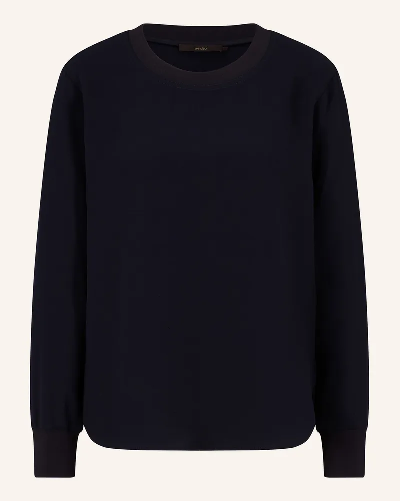 windsor. Bluse blau Dunkelblau