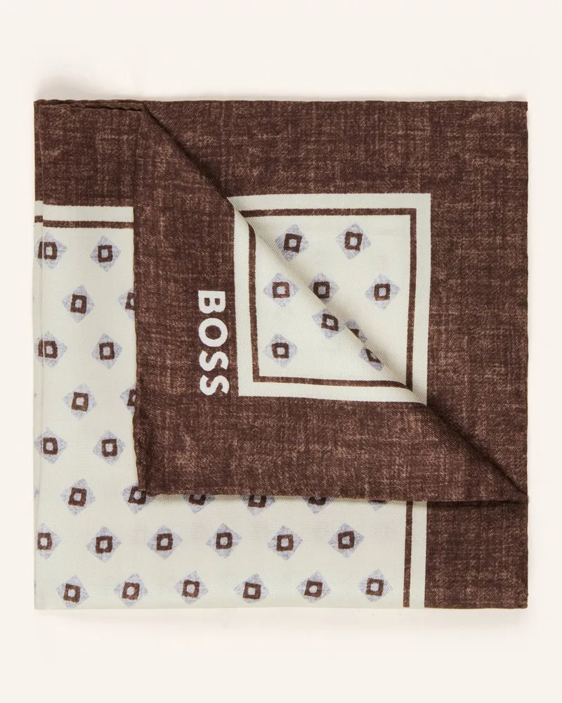 HUGO BOSS Einstecktuch Dunkelbraun