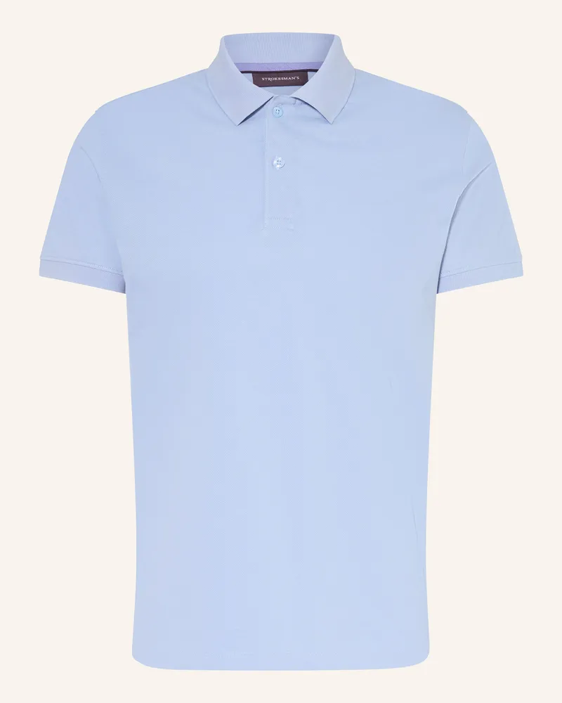 Strokesman's Piqué-Poloshirt Hellblau