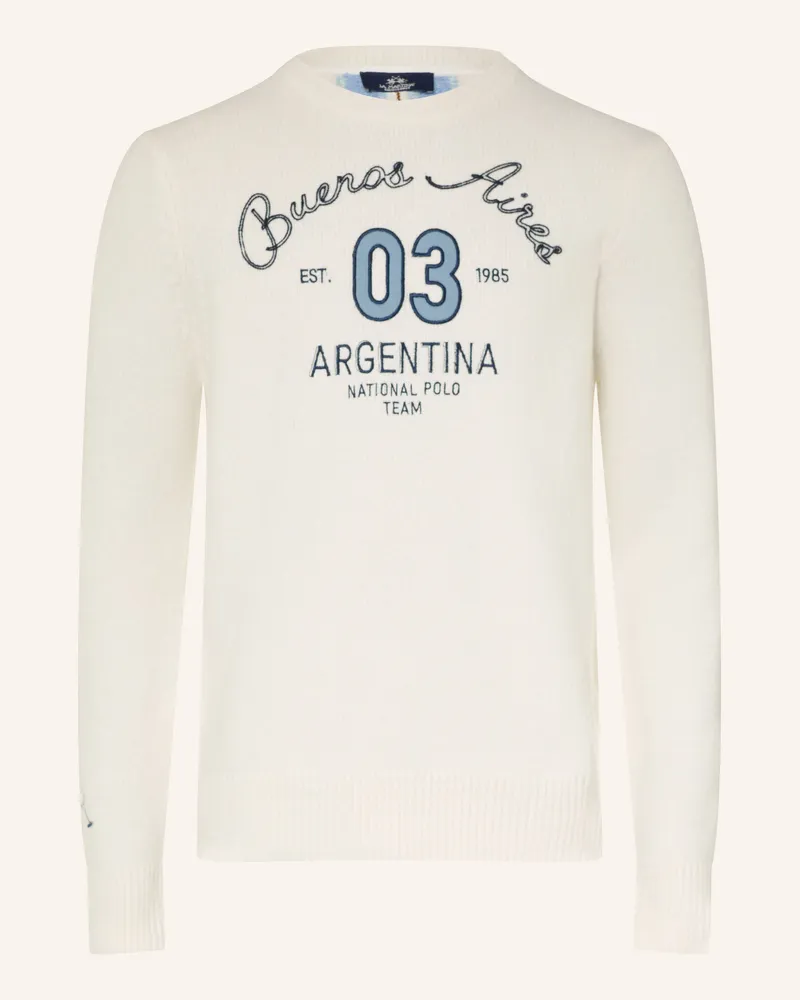 La Martina Pullover weiss Creme