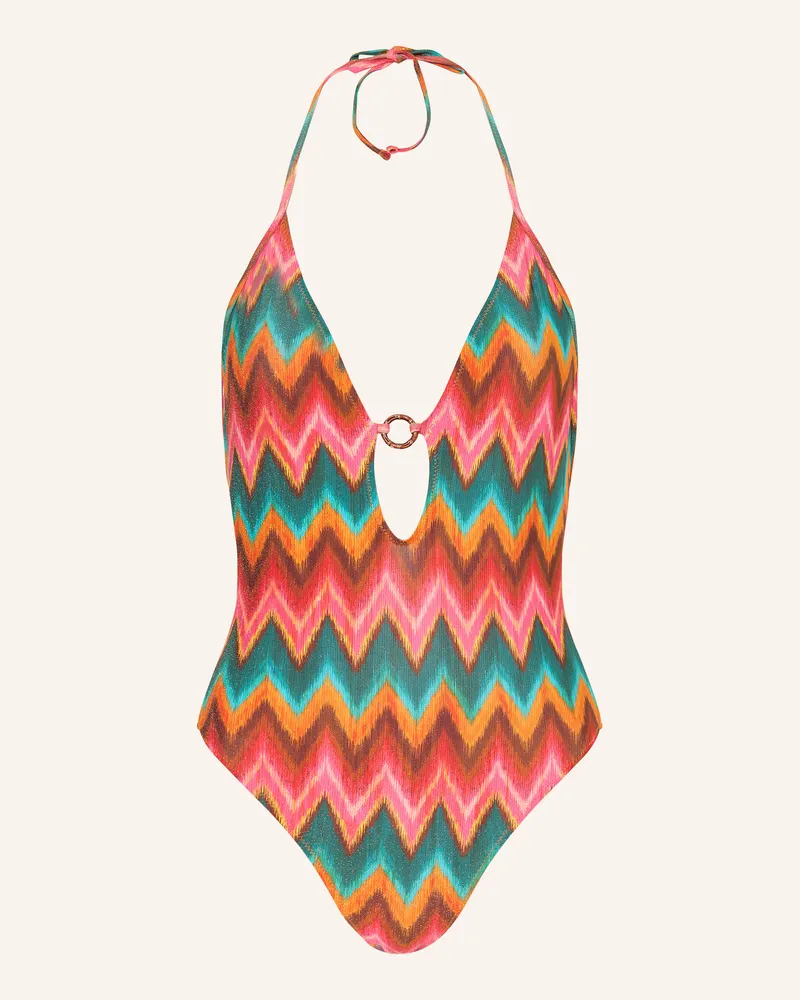 Banana Moon Neckholder-Badeanzug Mirelo Nalika Mit Glitzergarn orange Orange