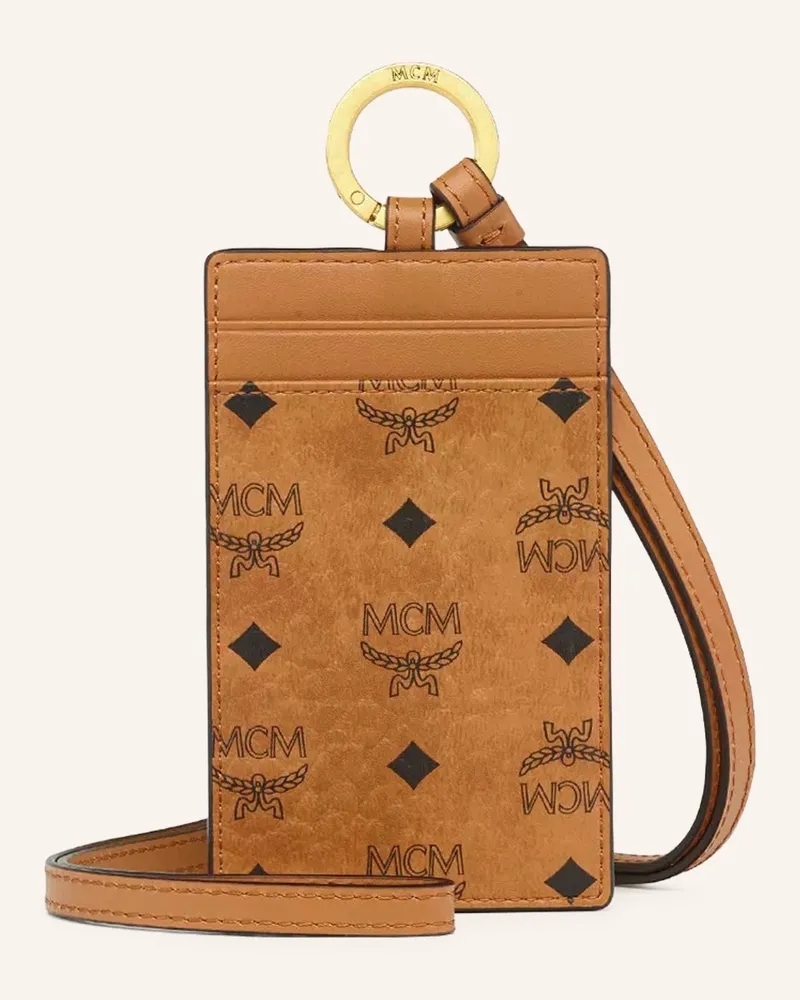 MCM Kartenetui Aren Vi Lanyard braun Cognac