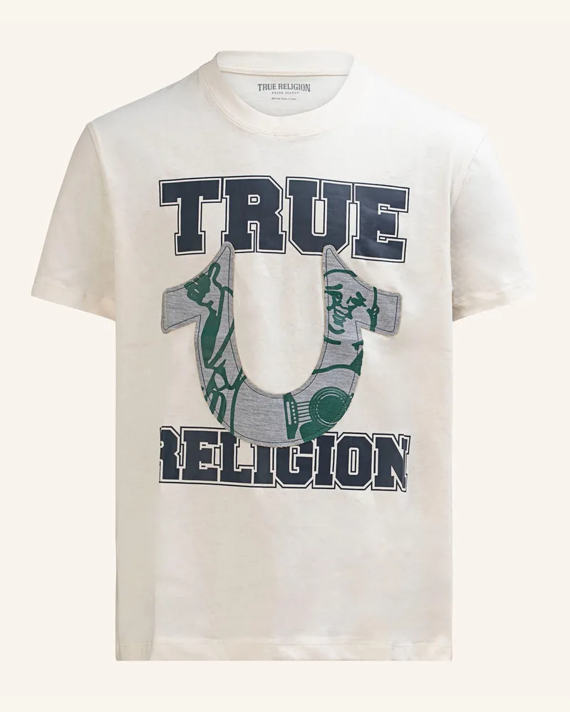 True Religion T-Shirt HORSESHOE Weiss