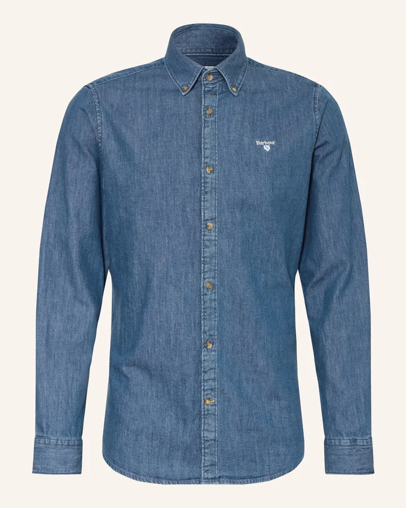 Barbour Jeanshemd CREST Tailored Fit Dunkelblau
