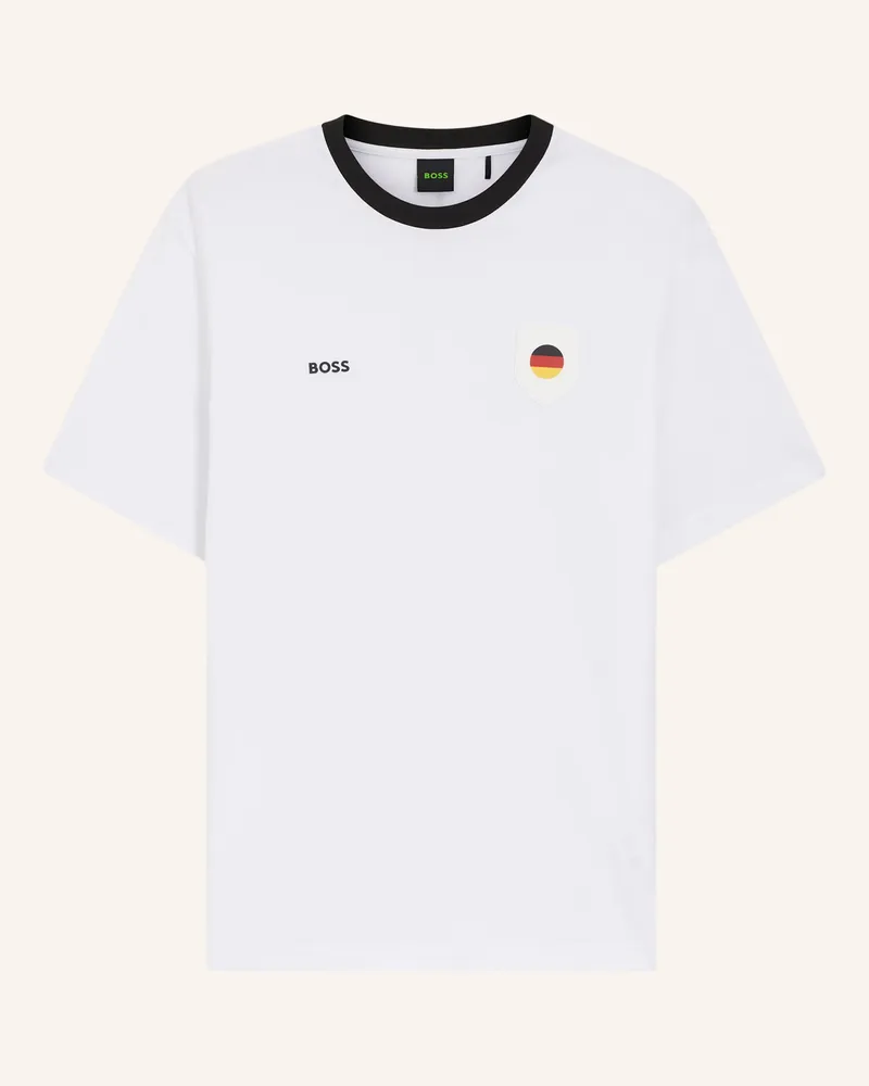 HUGO BOSS T-Shirt Ts_Bb Bc Lux Tee Regular Fit beige Weiss