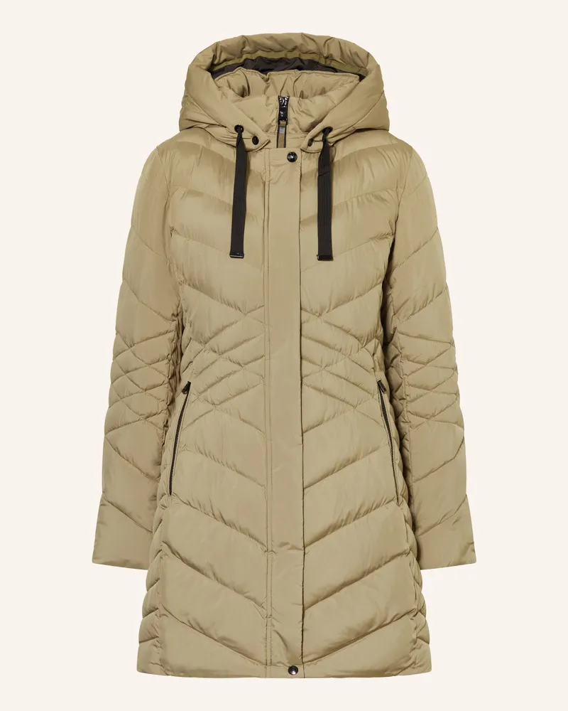 Fuchs Schmitt Steppmantel mit abnehmbarer Kapuze Khaki