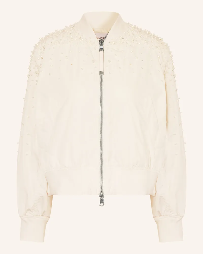 Blonde No. 8 Blouson SUSAN mit Schmuckperlen Weiss