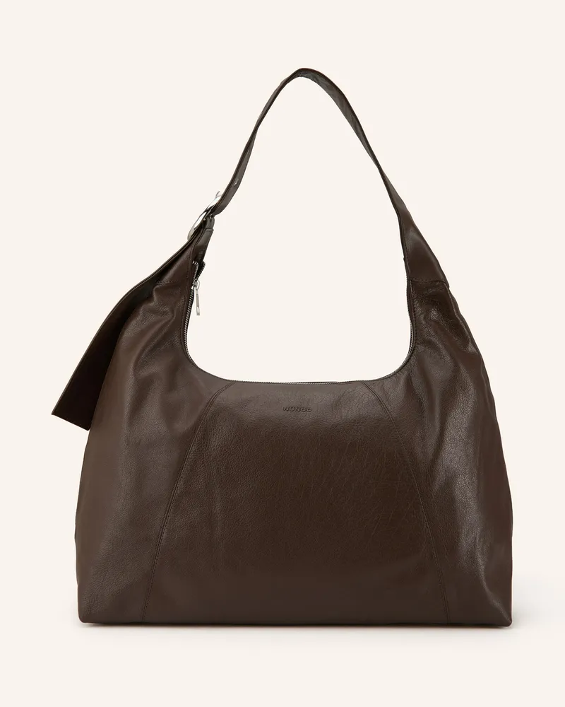 NÚNOO Schultertasche MAXI DANDY BUCKLE MOUNTAIN Dunkelbraun
