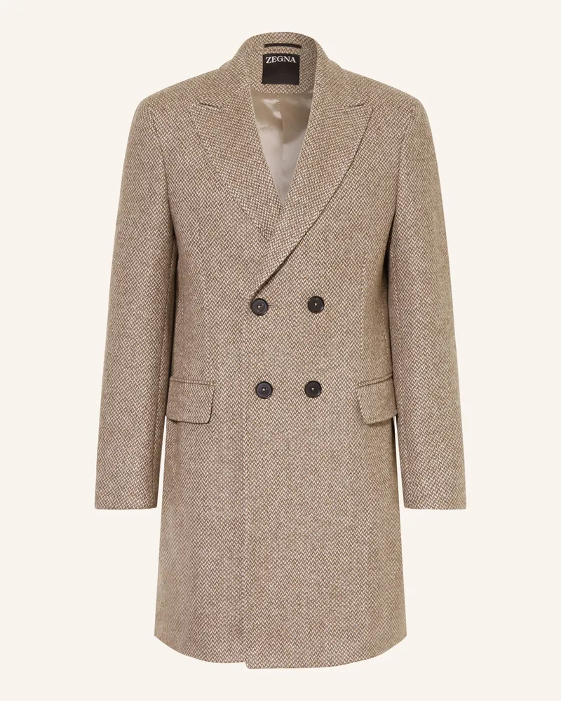 Ermenegildo Zegna Wollmantel Braun