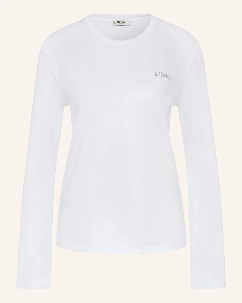 Liu Jo Longsleeve Mit Schmucksteinen weiss Weiss