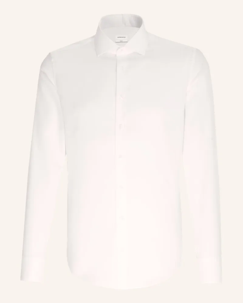 Seidensticker Oxfordhemd, Business Hemd Slim Fit weiss Weiss