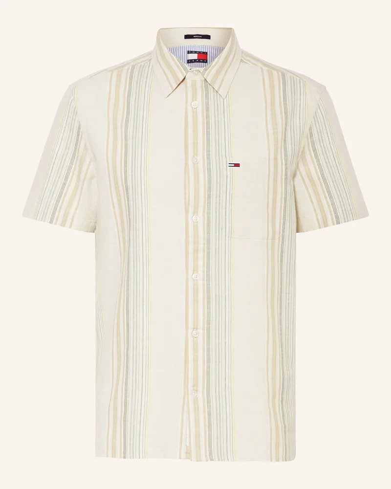 Tommy Hilfiger Kurzarm-Hemd Regular Fit Creme