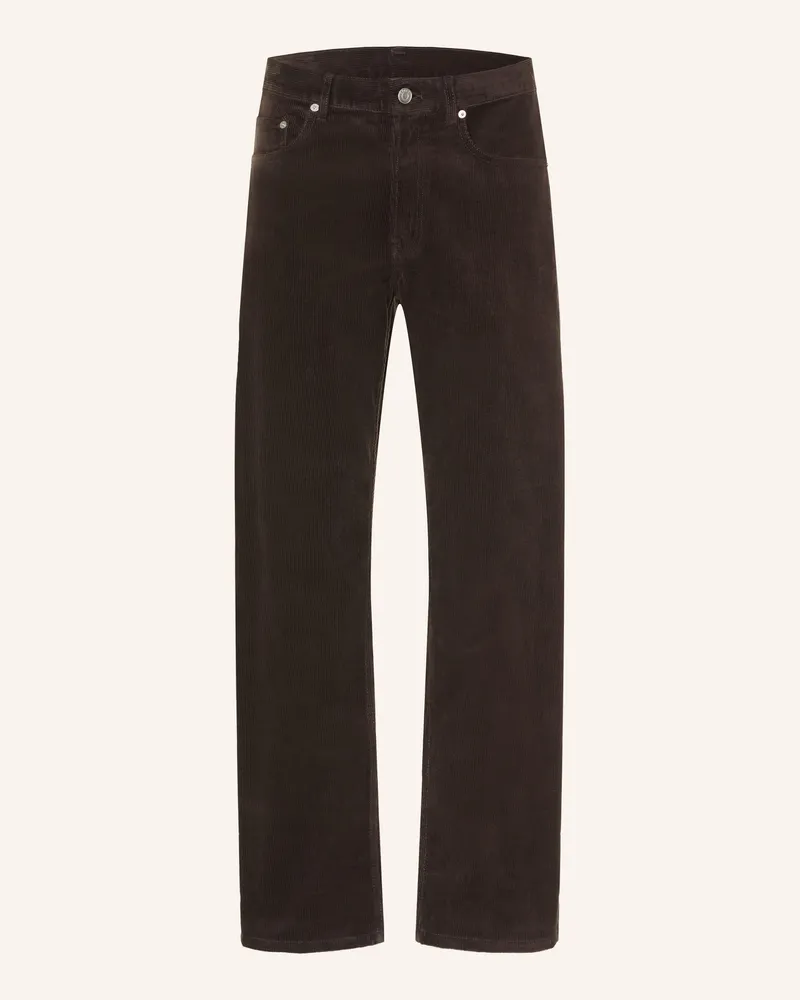 Arket Cordhose Ocean Loose Fit braun Dunkelbraun