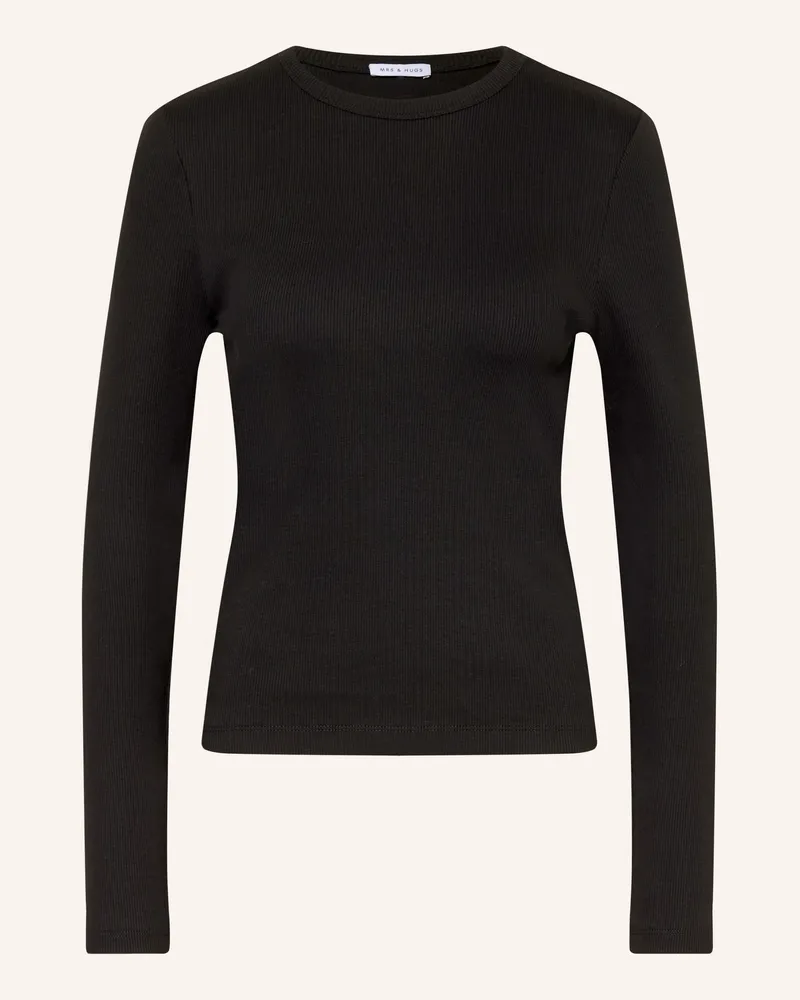 Mrs & HUGS Longsleeve schwarz Schwarz