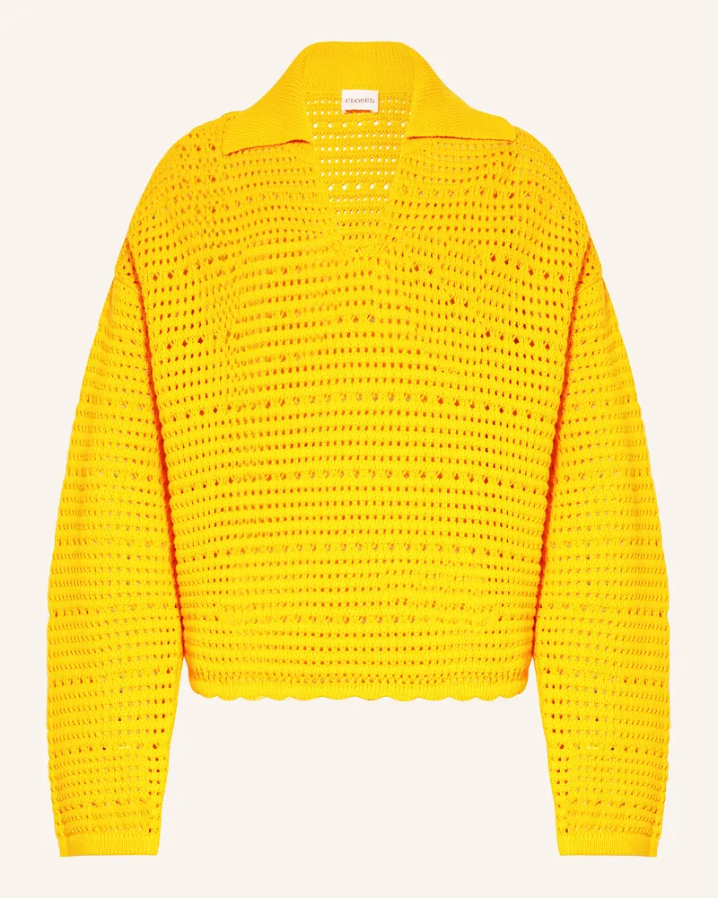 Closed Pullover Dunkelgelb