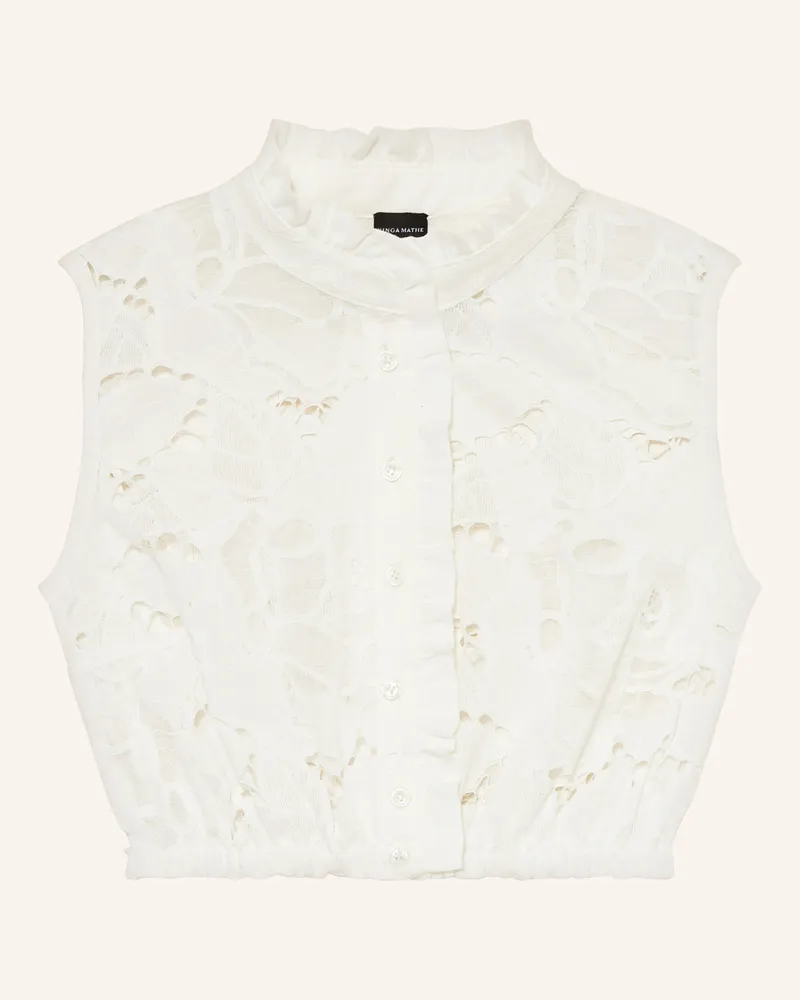 KINGA MATHE Dirndlbluse Gina weiss Weiss
