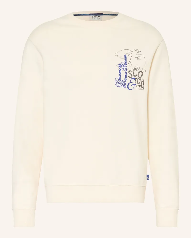 Scotch&Soda Sweatshirt weiss Creme
