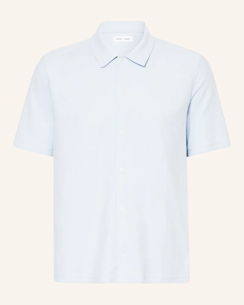 Samsøe & Samsøe Kurzarm-Hemd KVISTBRO Comfort Fit Hellblau