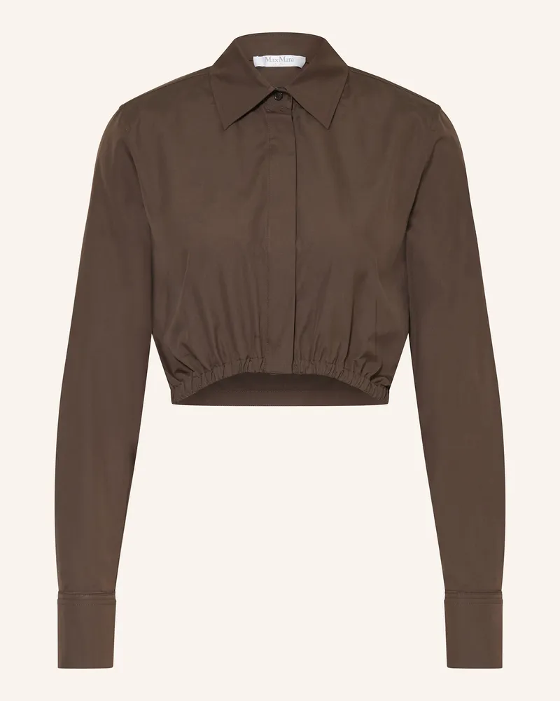 Max Mara Hemdbluse Angio braun Dunkelbraun