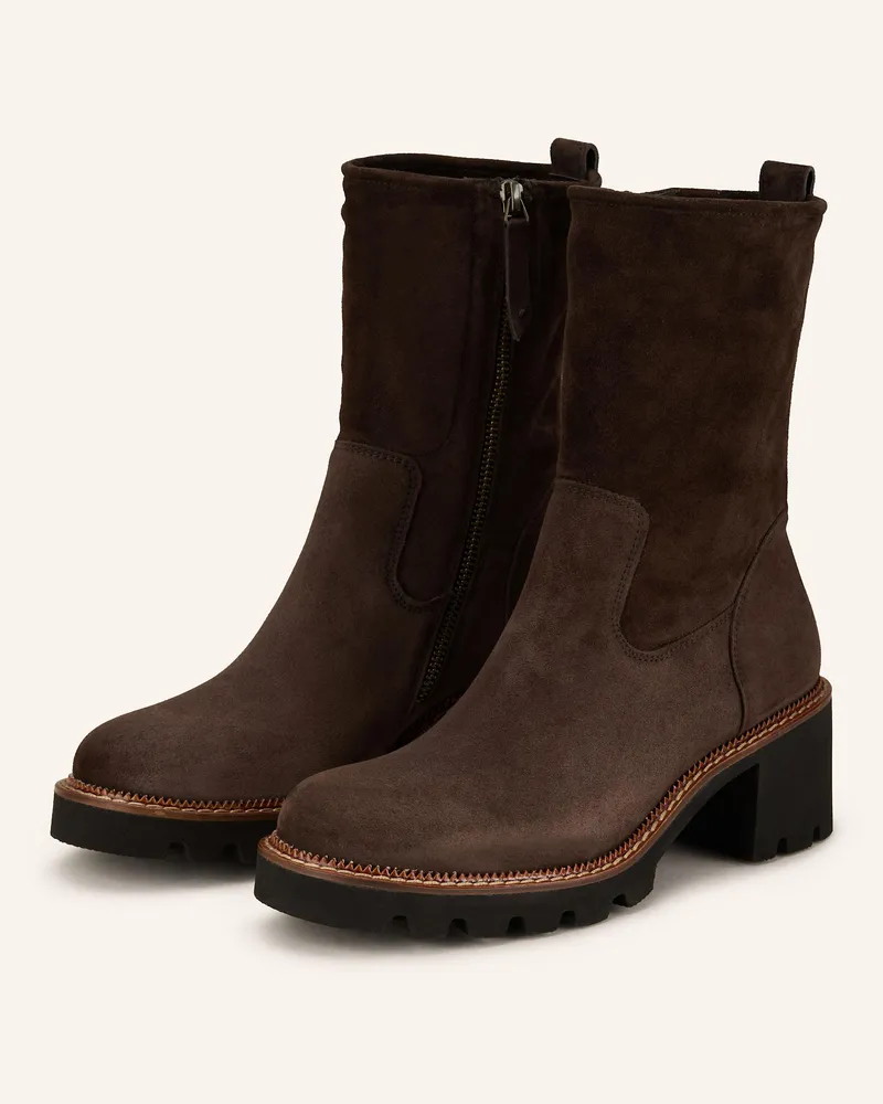 paul green Boots braun Dunkelbraun