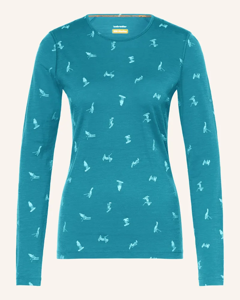 Icebreaker Midlayer 200 OASIS aus Merinowolle Petrol