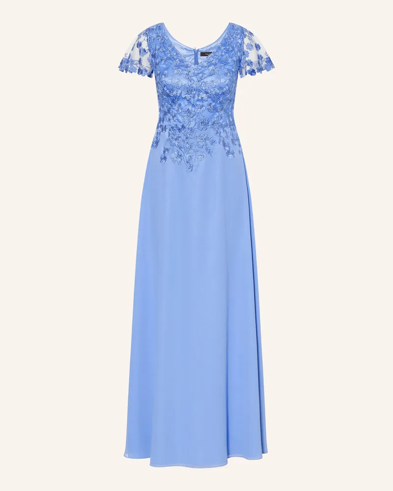 Vera Mont Abendkleid Mit Spitze blau Hellblau