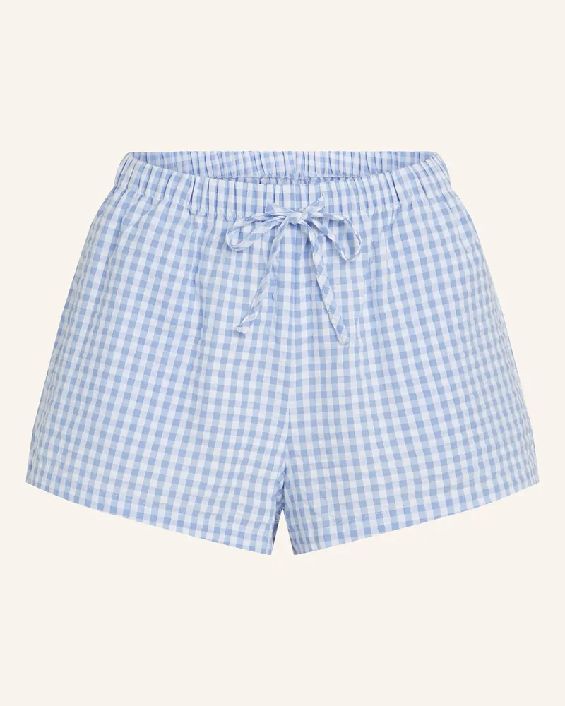 Hunkemöller Schlafhose SEERSUCKER Blau
