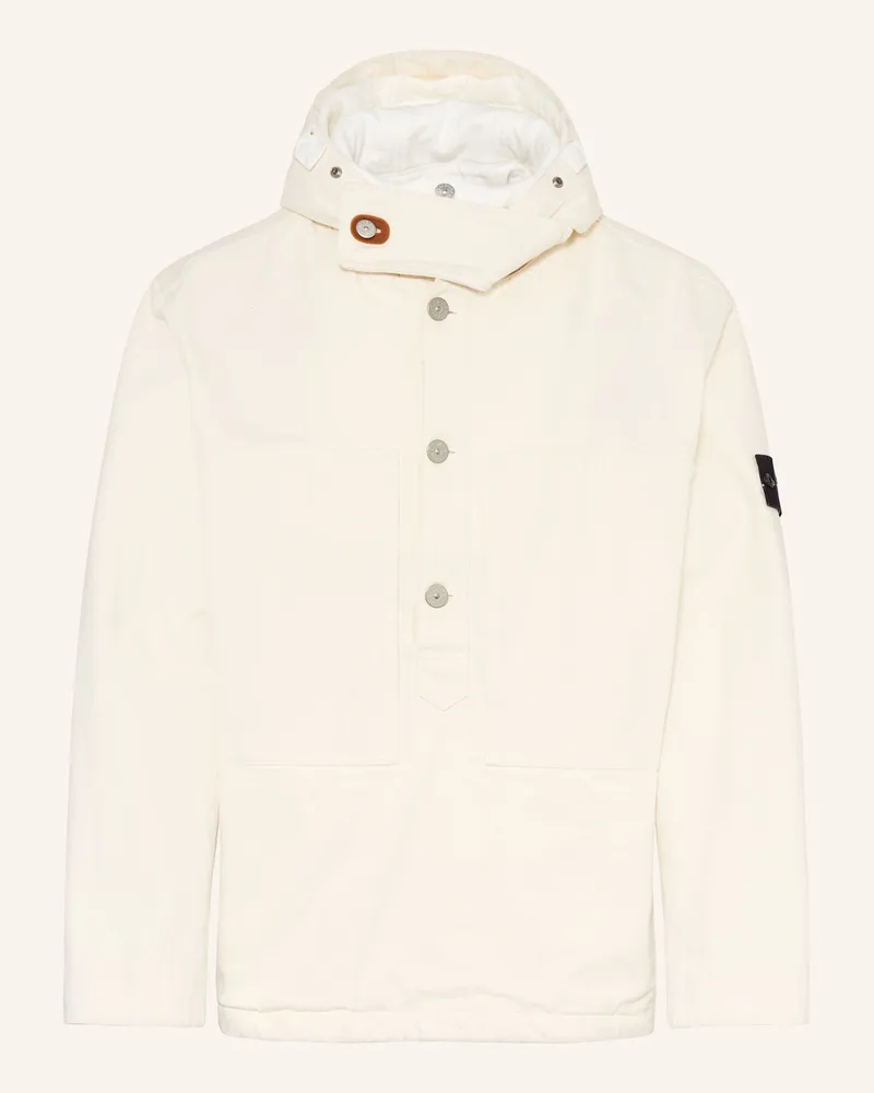 Stone Island Schlupfjacke mit herausnehmbarer Blende Creme