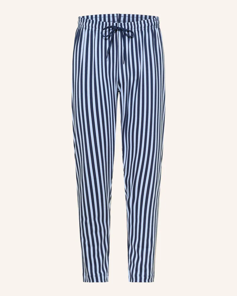 Mey Schlafhose Serie Graphic Stripes blau Hellblau