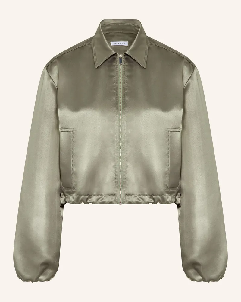 Mrs & HUGS Satinblouson gruen Khaki